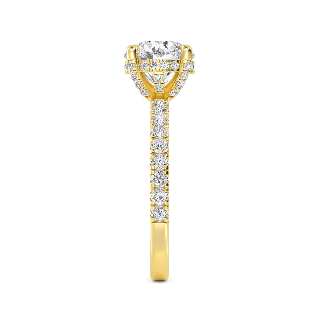 The Natasha 2.70ctw Round cut Lab Grown Diamond Hidden Halo Engagement Ring
