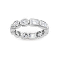 2.21ct Emerald and Oval cut Half and Half Full Eternity Ring