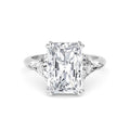 5.80ctw Radiant and Trilliant cut Lab Grown Diamond Trilogy Engagement Ring