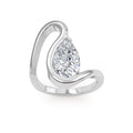 2.00ctw Pear cut Lab Grown Diamond Wave Engagement Ring