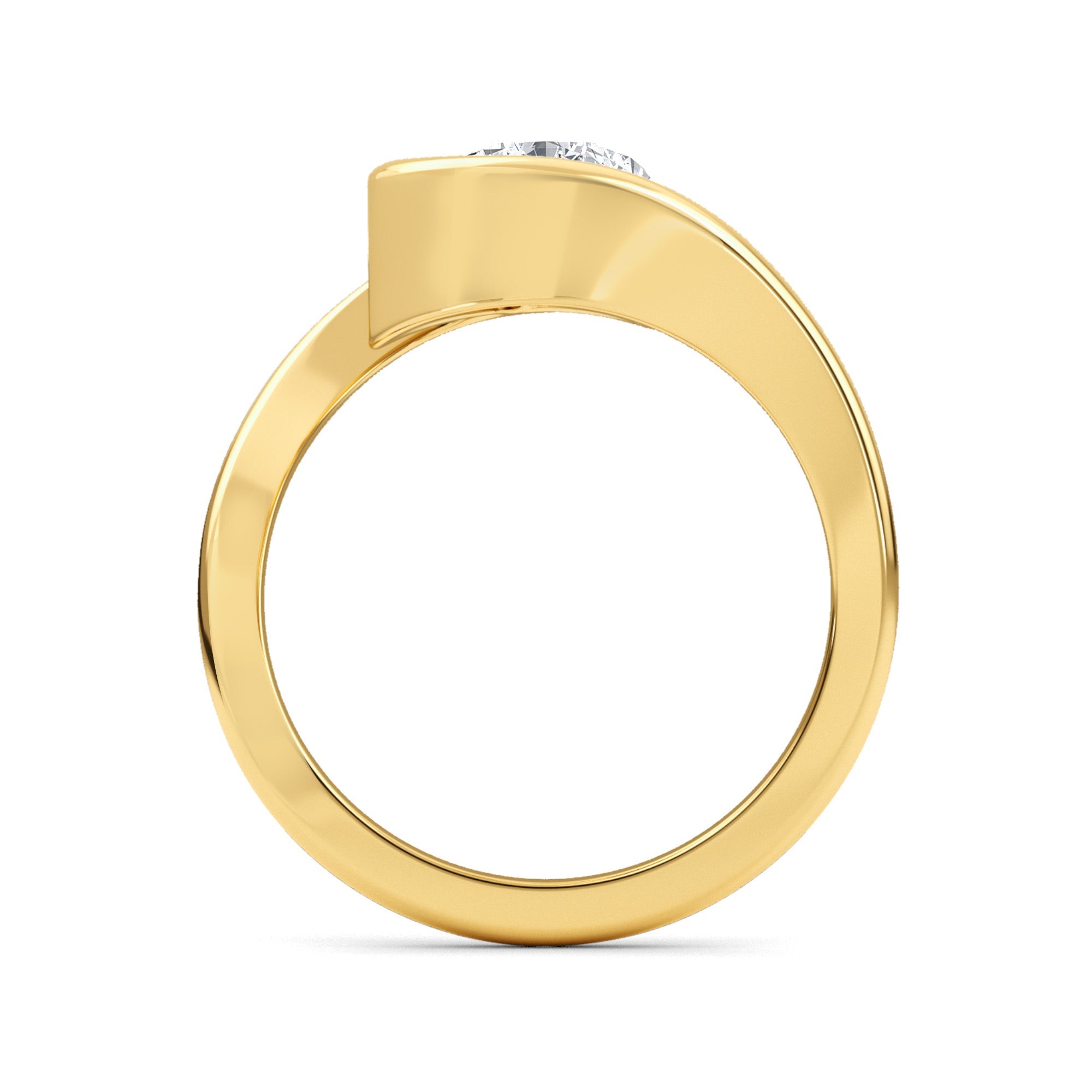 2.00ctw Pear cut Lab Grown Diamond Wave Engagement Ring
