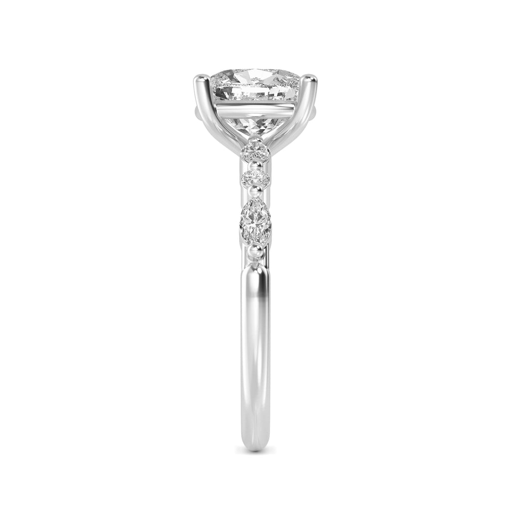 The Lucia 1.30ctw Cushion cut Lab Grown Diamond Engagement Ring