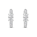 0.54ct Oval Accent Lab Grown Diamond Hoop Earrings
