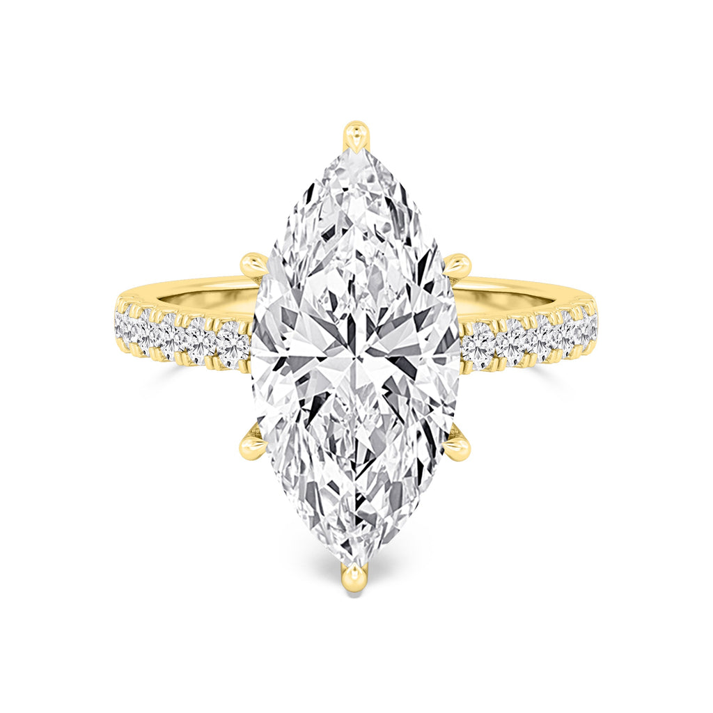 The Amelia 5.55ctw Marquise cut Lab Grown Diamond Engagement Ring