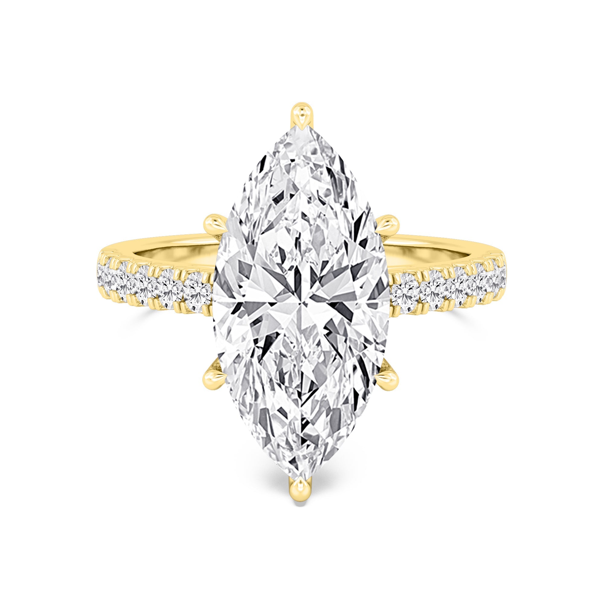 The Amelia 5.55ctw Marquise cut Lab Grown Diamond Engagement Ring